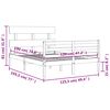vidaXL Okvir kreveta s uzglavljem bijeli mali bračni masivno drvo