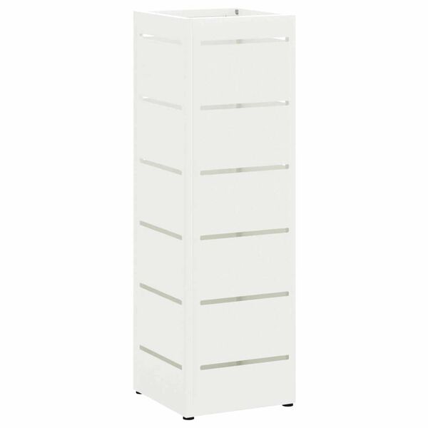 vidaXL Stalak za ki&scaron;obran s pohranom Bijelo 15,5 x 15,5 x 49 cm Čelik