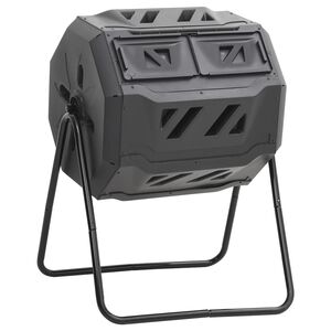 vidaXL Vrtna posuda za kompost crna 73 x 64 x 95 cm 160 L