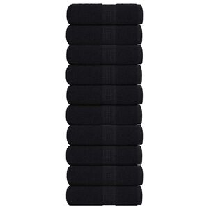 vidaXL Ručnici za pranje FROGN 10 kom crne 30x30 cm 360 g/m&sup2;