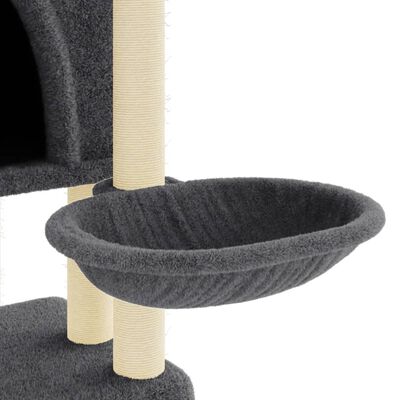 vidaXL Penjalica za mačke sa stupovima za grebanje tamnosiva 180 cm
