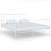 vidaXL Okvir za krevet bijeli metalni 140 x 200 cm