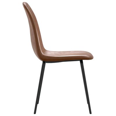 vidaXL Blagovaonske stolice 4 kom 45x53,5x83 cm smeđe umjetna koža