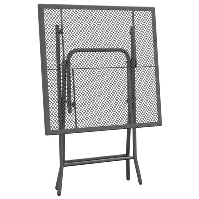 vidaXL Vrtni stol od ekspandirane metalne mreže 60x60x72 cm antracit