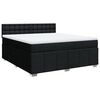 vidaXL Krevet s oprugama i madracem crni 180x200 cm od tkanine
