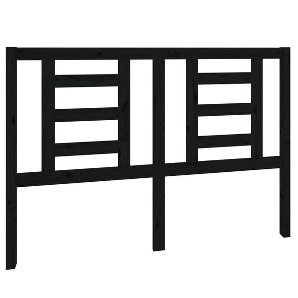 vidaXL Uzglavlje za krevet crno 141 x 4 x 100 cm od masivne borovine