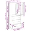 vidaXL Highboard Zidne Crni hrast 69,5 x 34 x 180 cm Konstruirano drvo