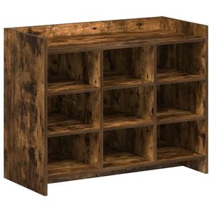 vidaXL Ormar za cipele s pohranom Dimljeni hrast 85 x 39,5 x 70 cm