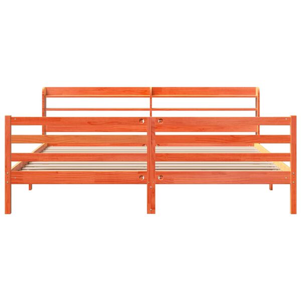 vidaXL Okvir kreveta bez madraca vo&scaron;tano smeđi 200x200 cm od borovine