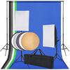 vidaXL Oprema za Foto Studio: 5 Raznobojnih Pozadina i 2 Softboxa