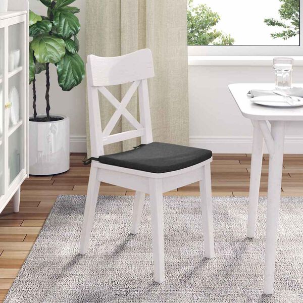 vidaXL Jastučići za sjedenje 4 pcs Tamno siva 40 x 40 x 3 cm