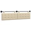 vidaXL Držeće uzglavlje Zidne Krema 210 x 55 x 5 cm tkanina