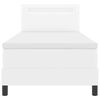 vidaXL Krevet s opruga kutije Bijelo 100 x 200 cm Umjetna koža