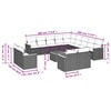 vidaXL 14-dijelni set vrtnih sofa s jastucima poliratan crni