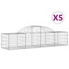vidaXL Lučne gabionske ko&scaron;are 5 kom 200x50x40/60 cm pocinčano željezo