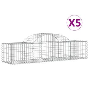 vidaXL Lučne gabionske ko&scaron;are 5 kom 200x50x40/60 cm pocinčano željezo