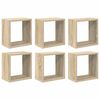 vidaXL Kockaste zidne police 6 kom boja hrasta sonome 26 x 15 x 26 cm