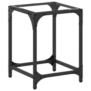 vidaXL Stolić s prozirnom staklenom povr&scaron;inom 30x30x40 cm čelik