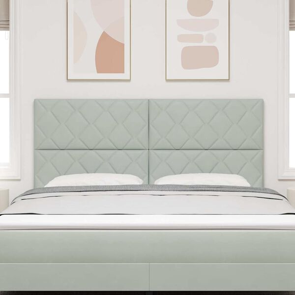 vidaXL Uzglavlje s uzglavljem Svjetlosiva 180 cm Bar&scaron;un