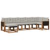vidaXL Set vanjskih sofa 7 kom. 7-sjedala Prirodna i svjetlosiva