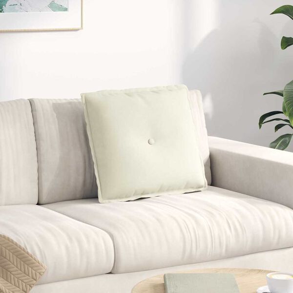 vidaXL Jastuk za leđa Krema 50 x 45 cm Kordura tekstil