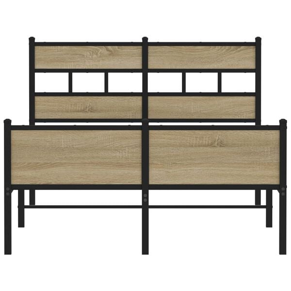 vidaXL Okvir kreveta bez madraca boja hrasta sonome 120x190 cm drveni