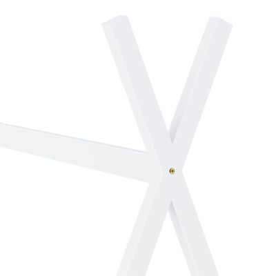vidaXL Okvir za dječji krevet od masivne borovine bijeli 80 x 160 cm