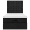 vidaXL Otomanski okvir kreveta s madraca crni 90x200cm od tkanine