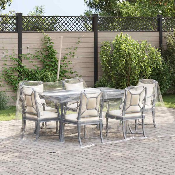 vidaXL Prozirna cerada s ušicama 3x5 m PVC