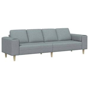 vidaXL Kauč za dnevni boravak Svijetlo siva 250 x 77 x 76 cm Poliester