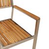 vidaXL Vanjski set za objedovanje 7 pcs Smeđa Čvrsto teak drvo