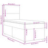 vidaXL Box spring krevet s madracem svjetlosivi 90x190 cm od tkanine