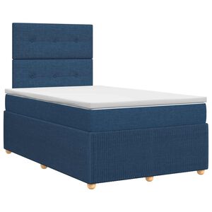 vidaXL Boxspring krevet s madracem Plava 120 x 190 cm Tkanina