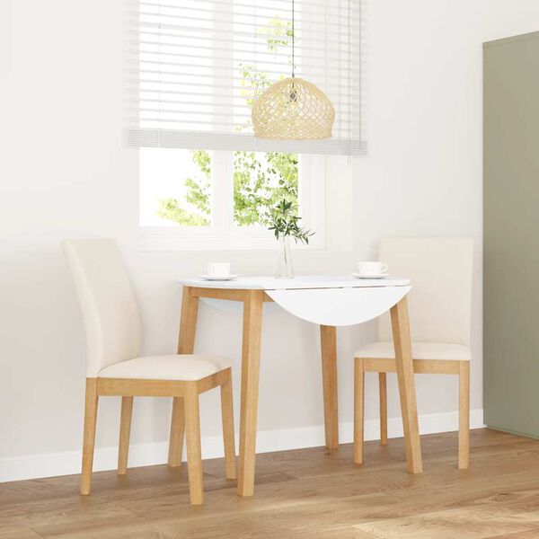 vidaXL Blagovaonske stolice s jastucima 2 kom Puna drvena guma