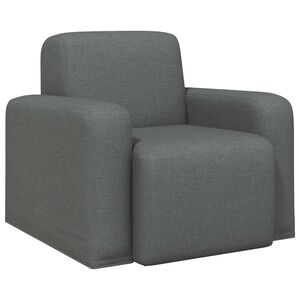 vidaXL Fotelja Tamnosiva Tkanina