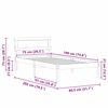 vidaXL Krevetna konstrukcija Smeđa 75 x 190 cm Čvrsto borovo drvo