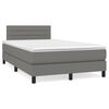 vidaXL Krevet box spring s madracem tamnosivi 120 x 190 cm tkanina