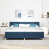 vidaXL Boxspring krevet s madracem Plava 200 x 200 cm tkanina