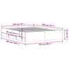 vidaXL Okvir kreveta s ladicama siva boja betona 150 x 200 cm drveni