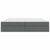 vidaXL Krevet s madracem i skladi&scaron;tem Tamno siva 200 x 200 cm