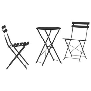 vidaXL Sklopivi bistro set 3 pcs Antracit Čelik