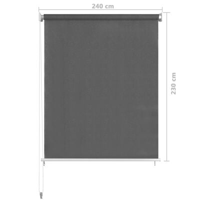 vidaXL Vanjska roleta za zamračivanje 240 x 230 cm antracit