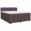 vidaXL Boxspring krevet s madracem Tamno smeđa 160 x 200 cm Tkanina
