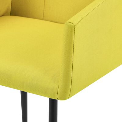 vidaXL Blagovaonske stolice s naslonima za ruke 6 kom žute od tkanine