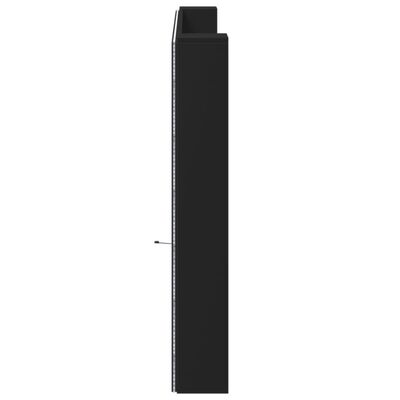 vidaXL Ormarić za uzglavlje s LED svjetlima crni 200x16,5x103,5 cm