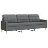 vidaXL 2-dijelni set sofa tamnosivi od tkanine