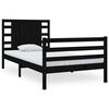 vidaXL Okvir za krevet od borovine crni 90 x 190 cm jednokrevetni