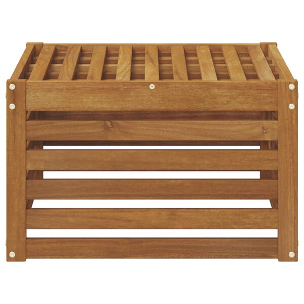 vidaXL Vanjski otoman Čvrsto drvo akacije Prirodna 59 x 59 x 37 cm