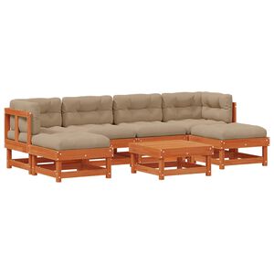 vidaXL Set lounge namje&scaron;taja za vrt 7 kom. Vo&scaron;tanosmeđa