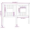 vidaXL Uzglavlje sivo 141 x 4 x 100 cm od masivne borovine